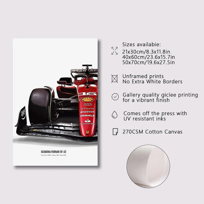 🏎️ Póster en Lienzo - Fórmula 1 Grand Prix F1-75