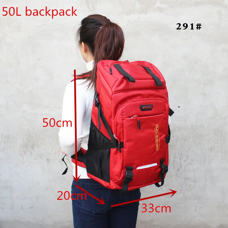 Mochila para exteriores de 80L y 50L unisex, mochila de viaje para escalar, mochila deportiva para acampar, senderismo.