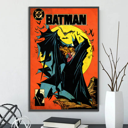 🦇 Póster Autoadhesivo de Batman - Arte Clásico de DC Comics