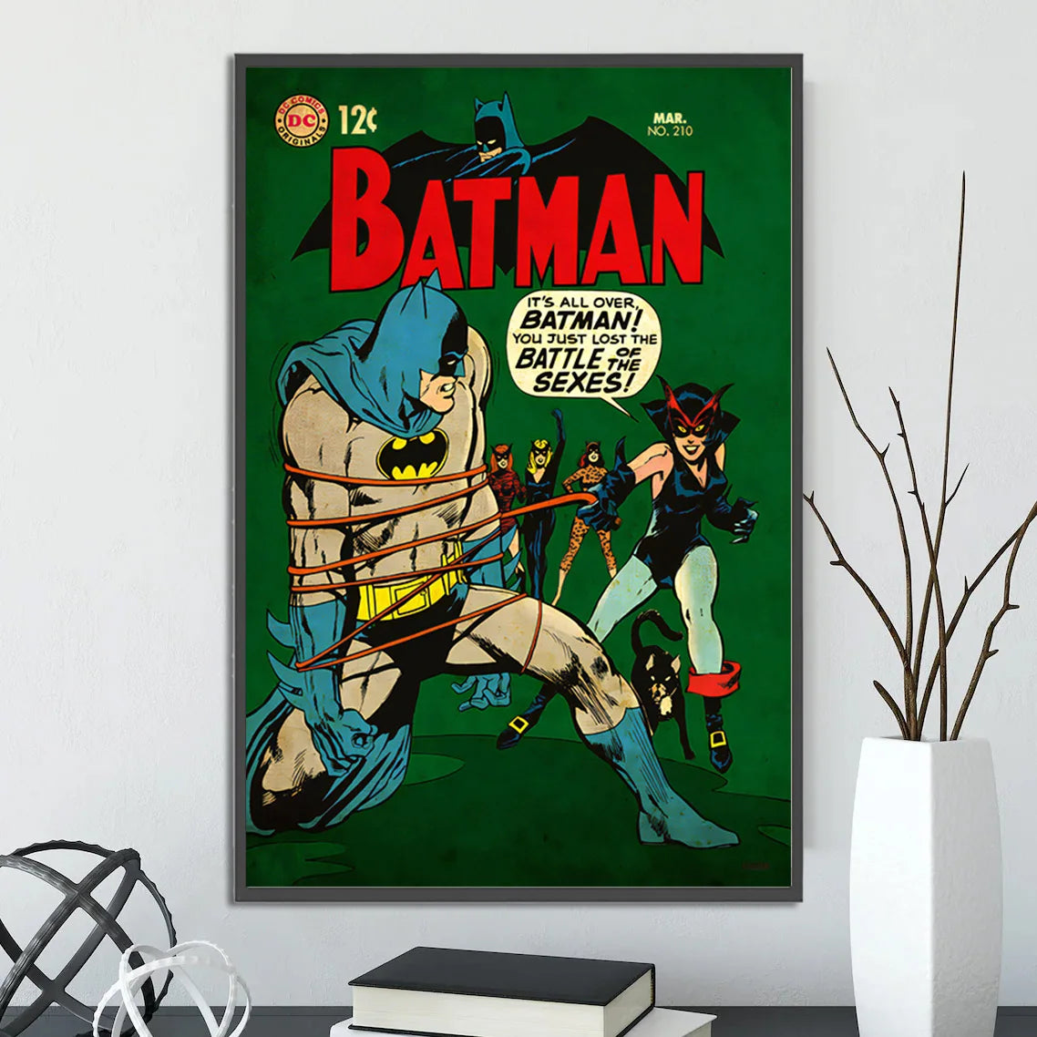 🦇 Póster Autoadhesivo de Batman - Arte Clásico de DC Comics