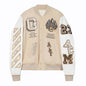 Chaqueta Bomber Bordada para Hombre – Estilo Fútbol Y2K