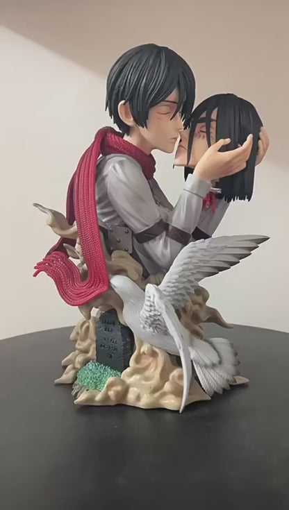 Figura de Acción de Mikasa Ackerman y Eren Yeager - Ataque a los Titanes